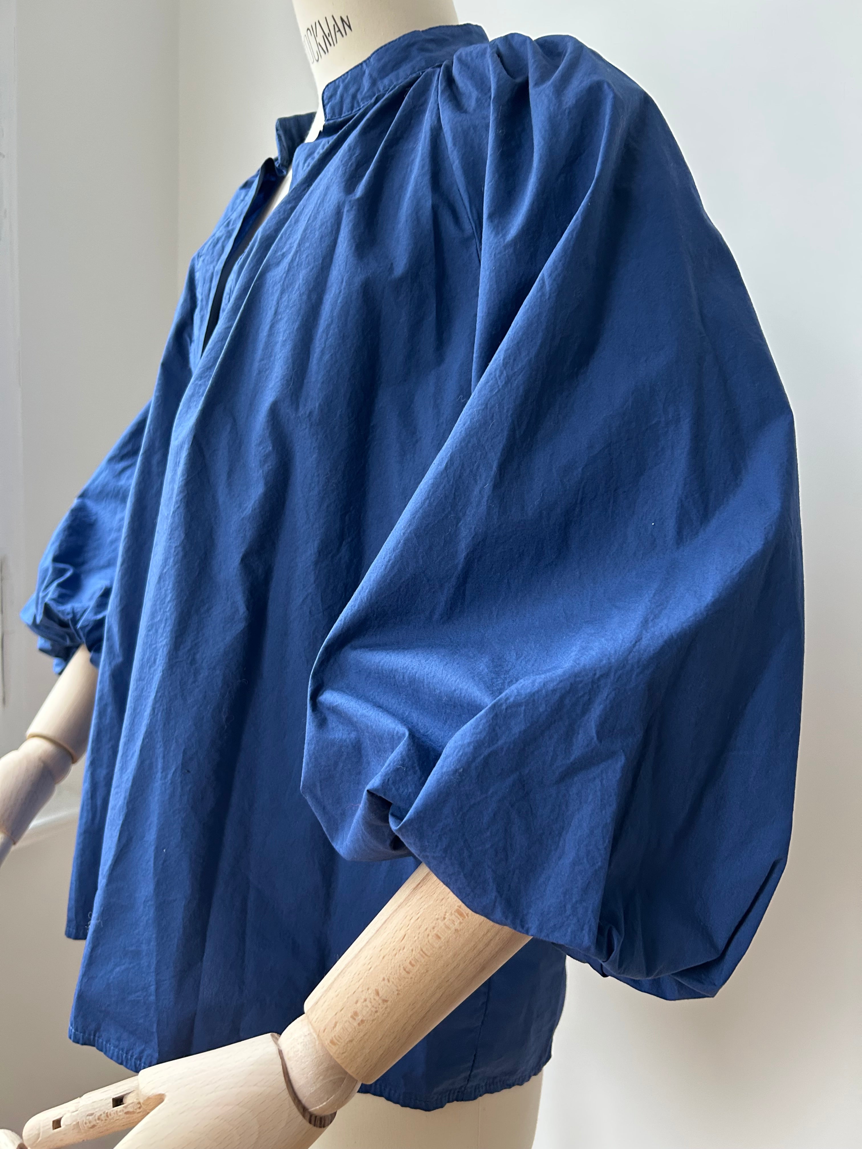 Bluse mit voluminösem Arm - navy