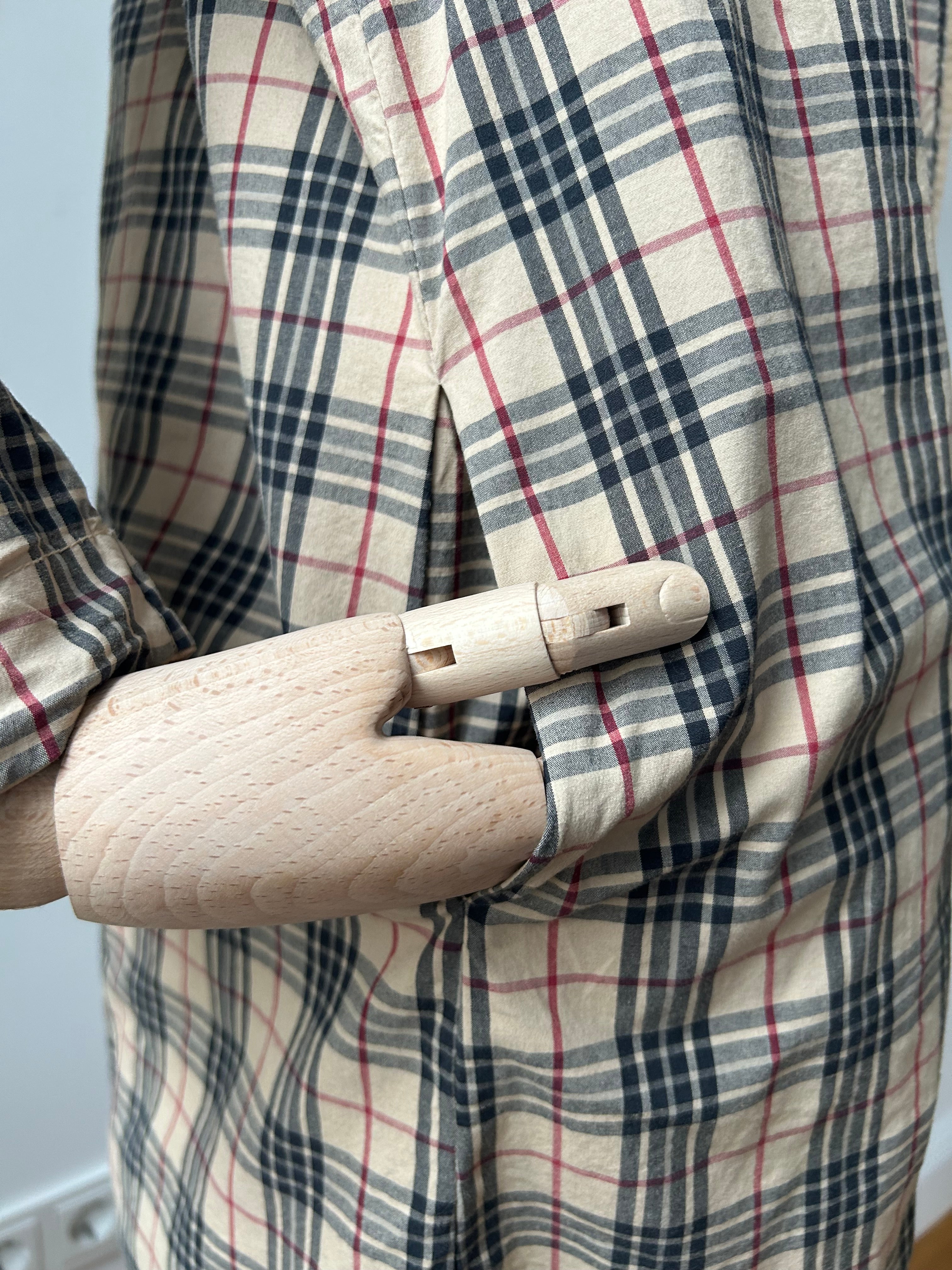 Wendemantel mit Karomuster - beige