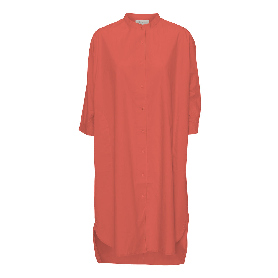 Blusenkleid Seoul - Hot Coral / Koralle
