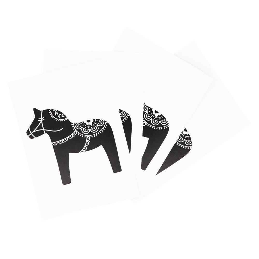 Postkarten Dalapferd - 4er Set