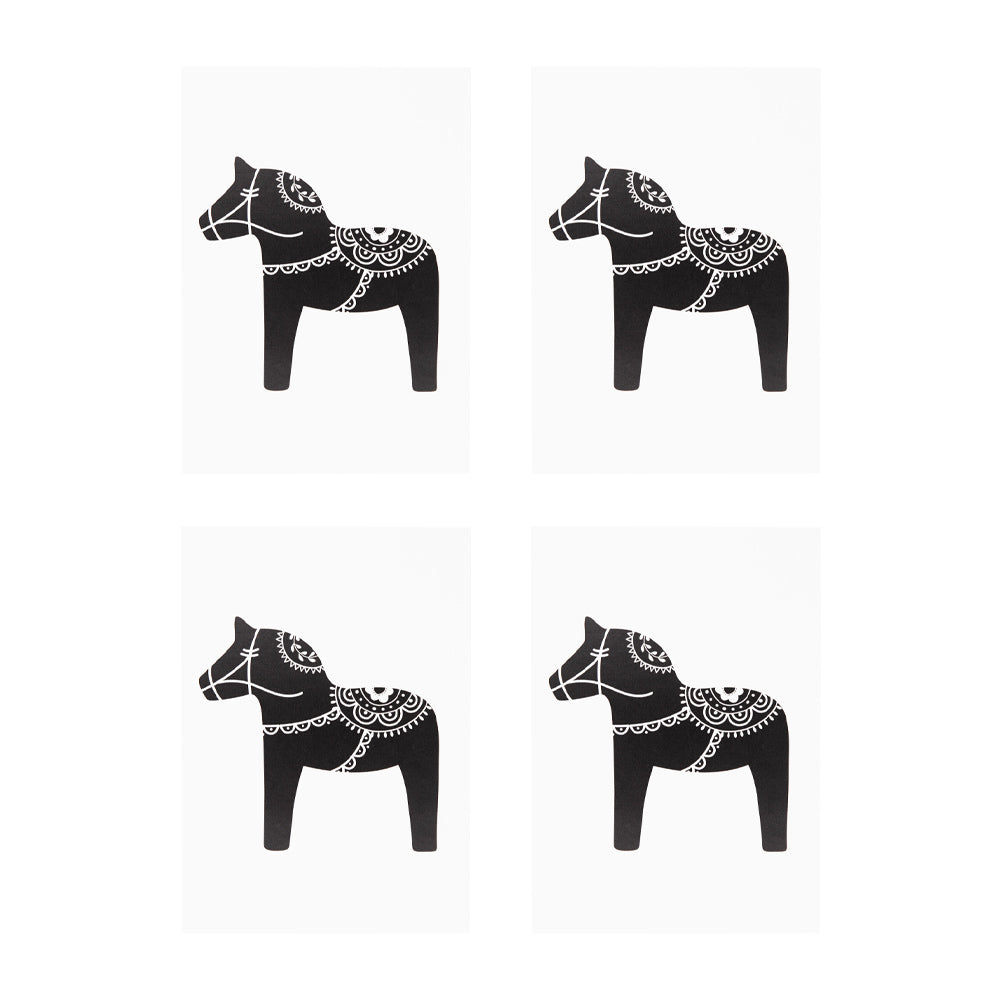 Postkarten Dalapferd - 4er Set