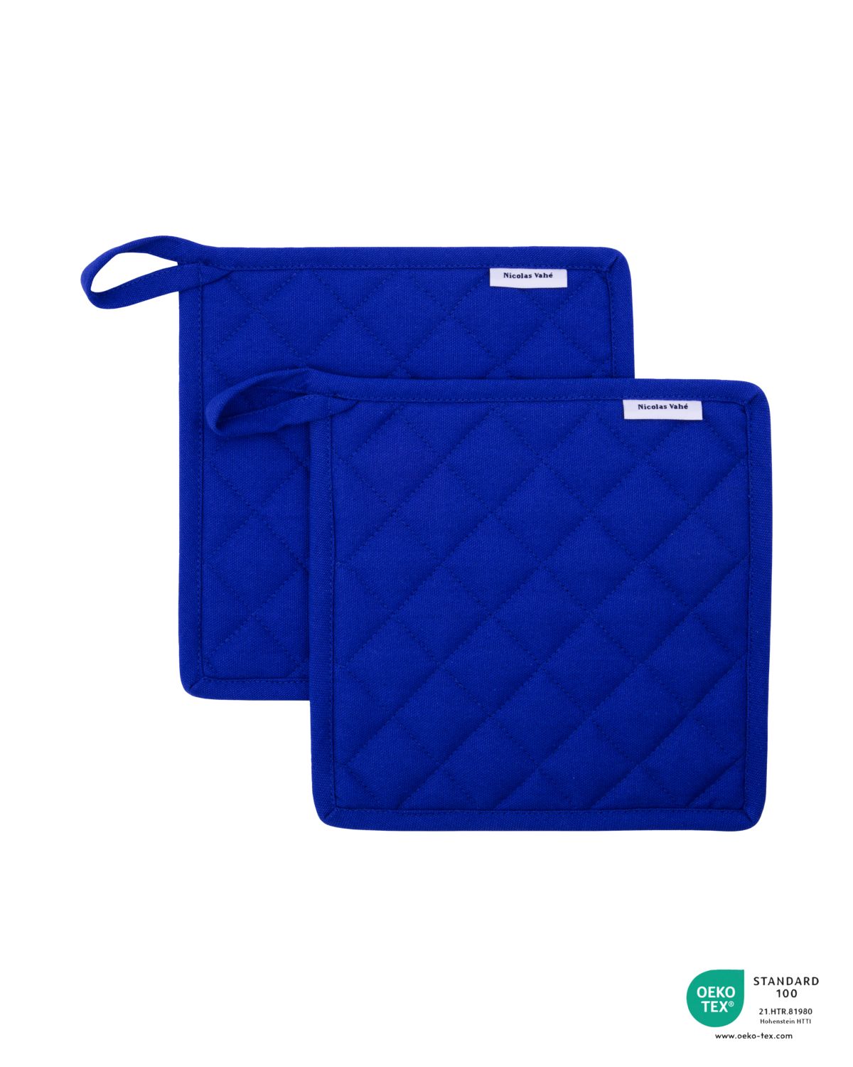 Topflappen Neat - blau 2er Set