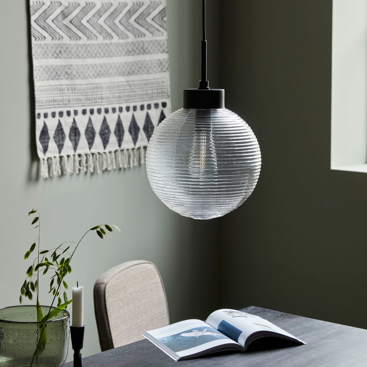 Lampe Gaia - klar ø 25 cm