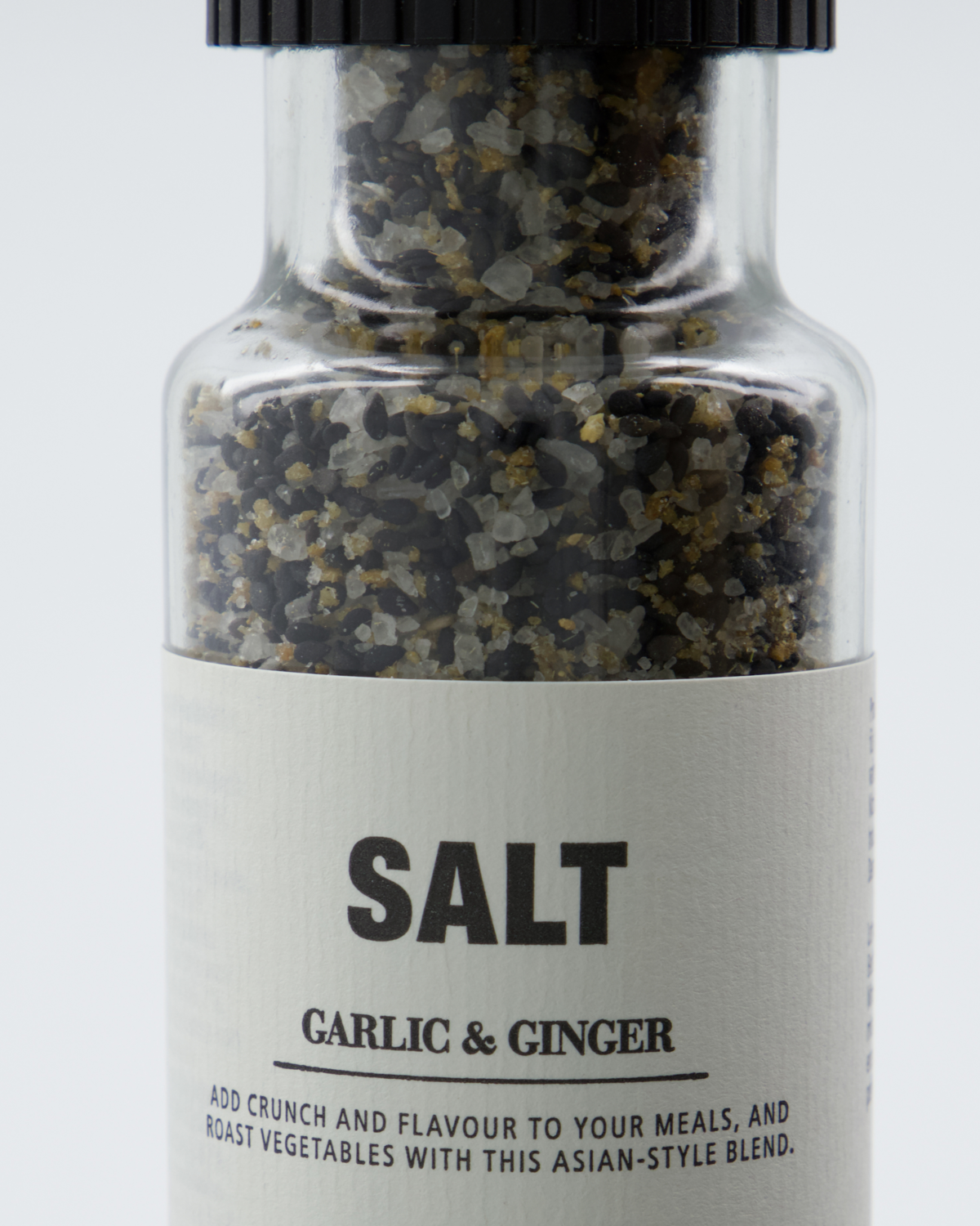 Salzmühle - Knoblauch & Ingwer (mit schwarzem Sesam)
