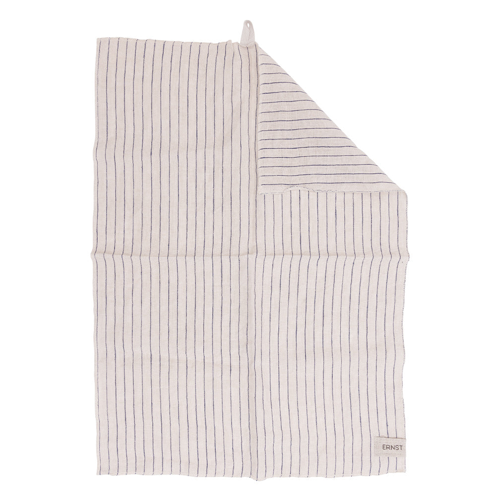 Geschirrtuch - blau / beige gestreift