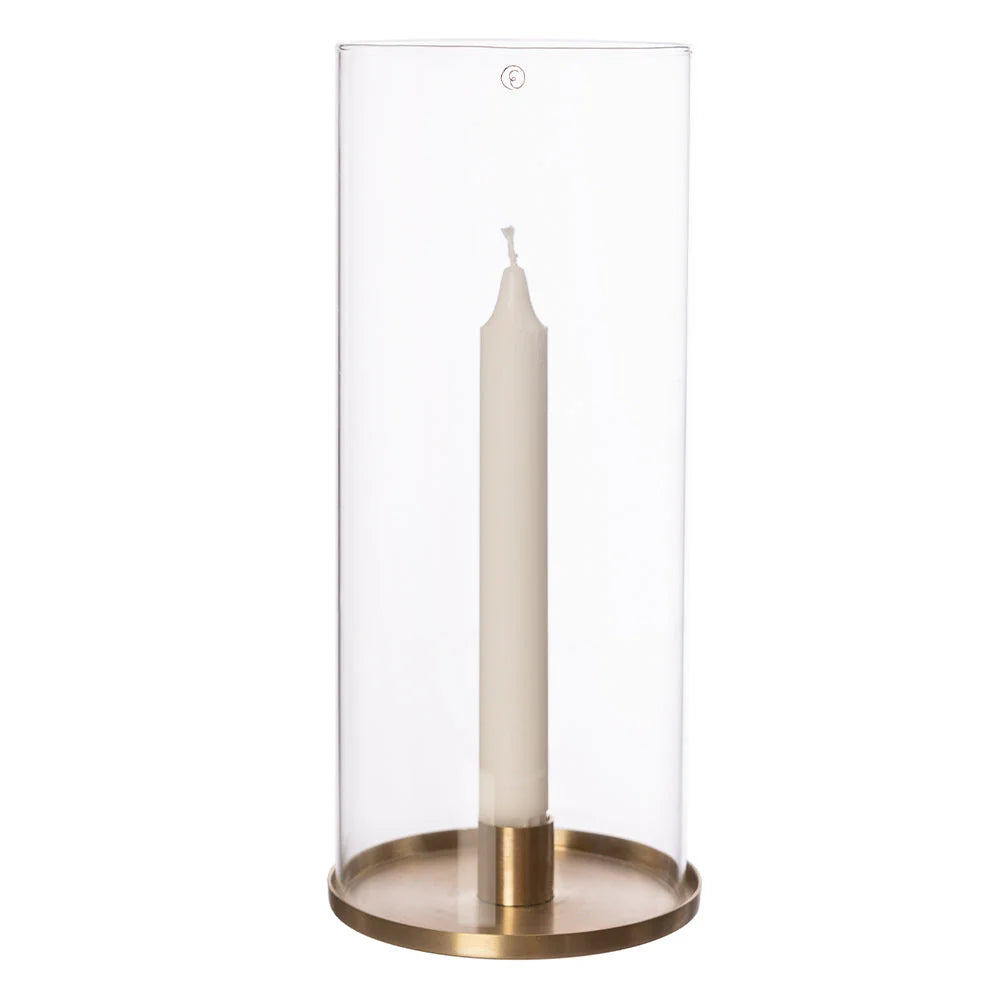Kerzenhalter Messing mit Glaszylinder