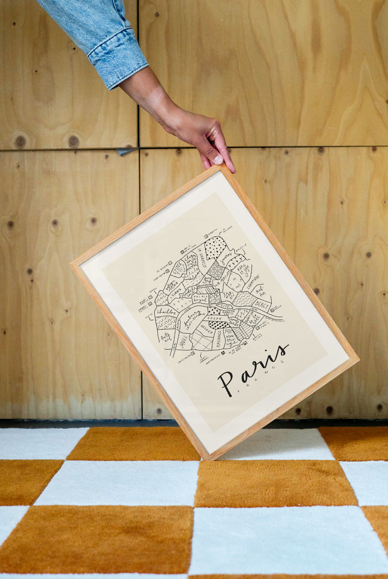 Druck - Paris Neighborhood Map