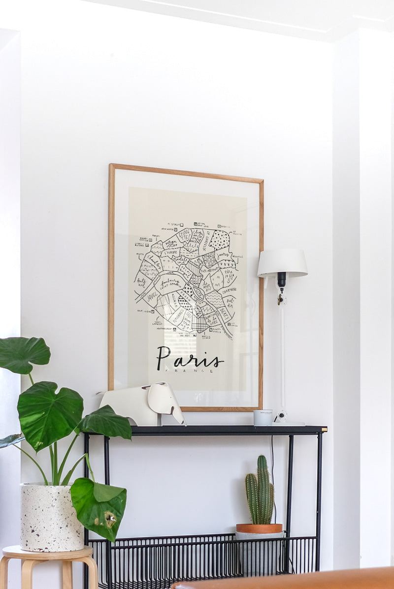 Druck - Paris Neighborhood Map