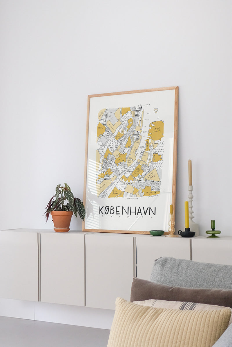 Druck - Copenhagen Neighborhood Map