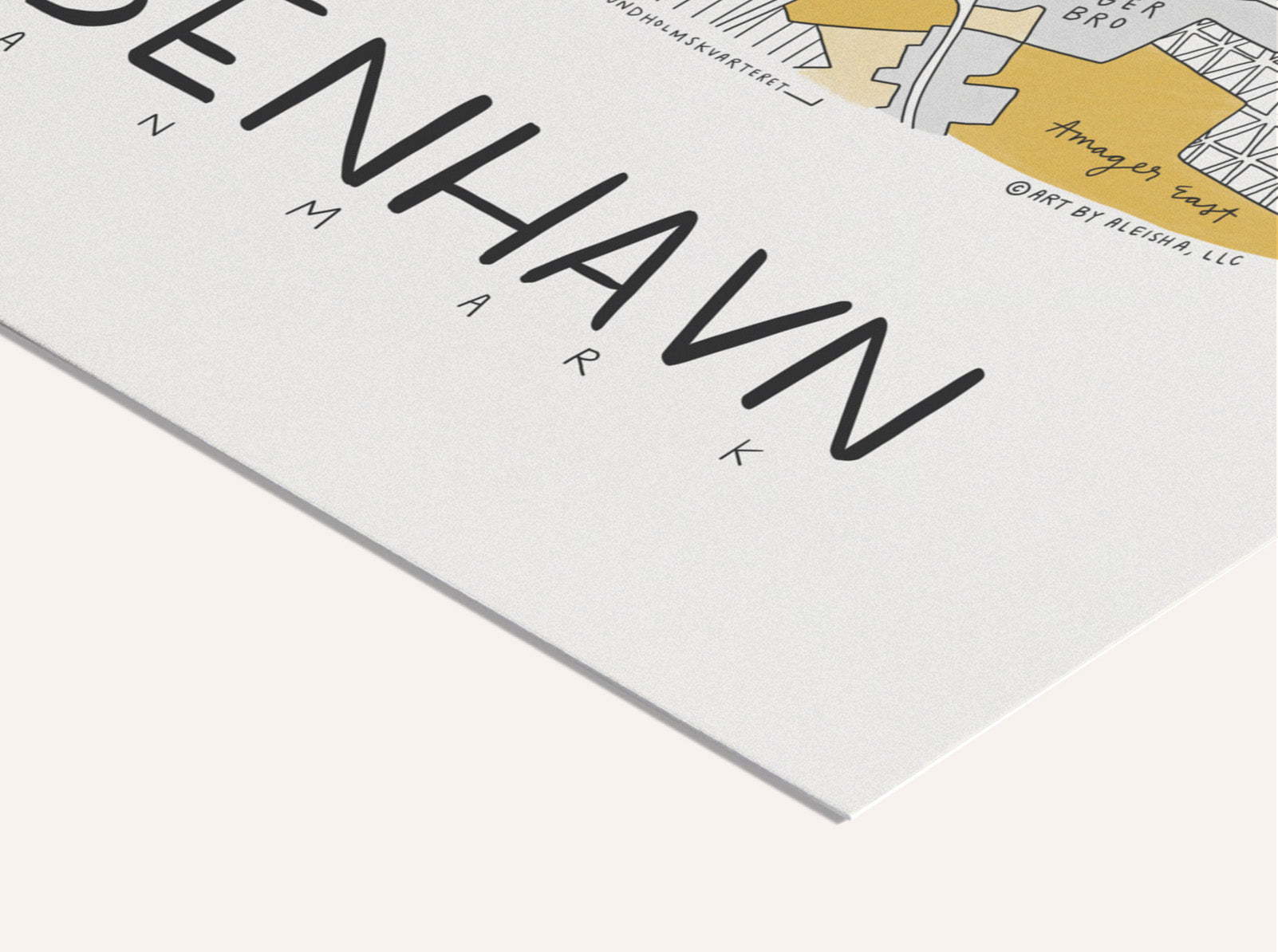 Druck - Copenhagen Neighborhood Map