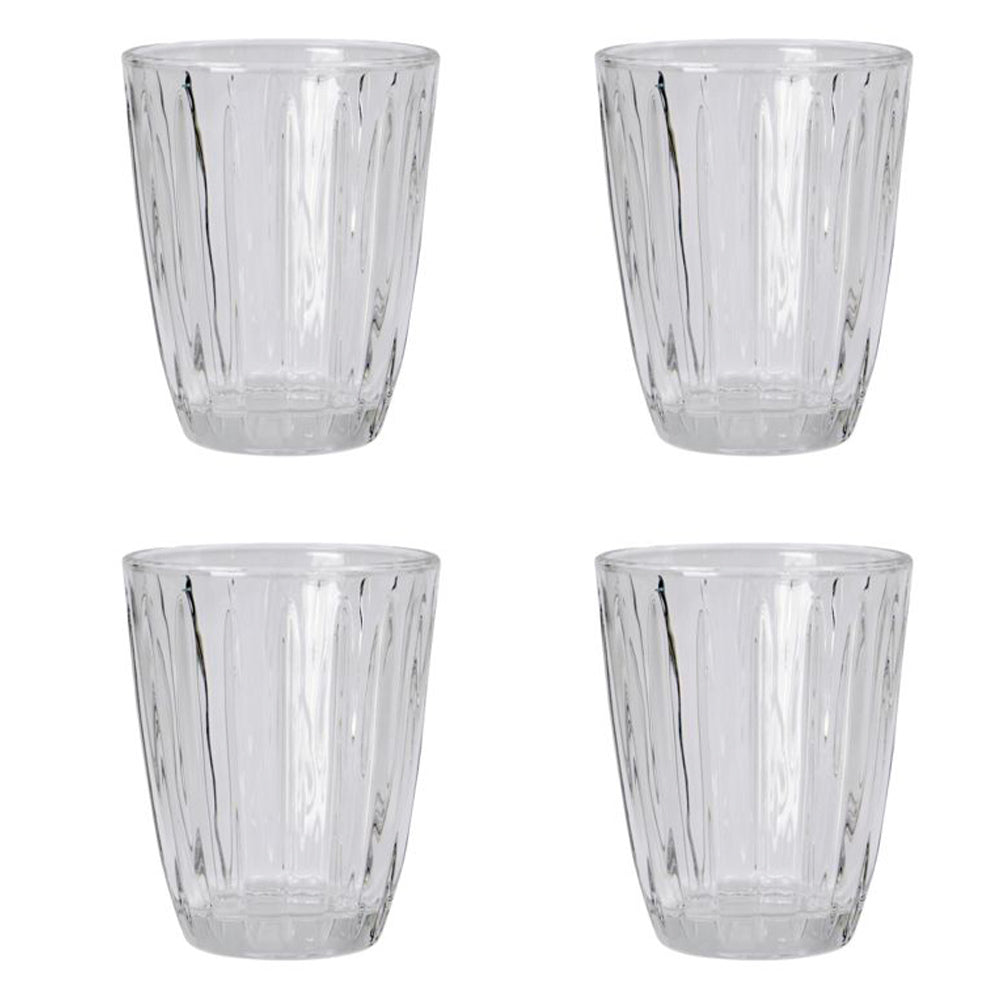 Wassergläser Groove - klar 4er Set