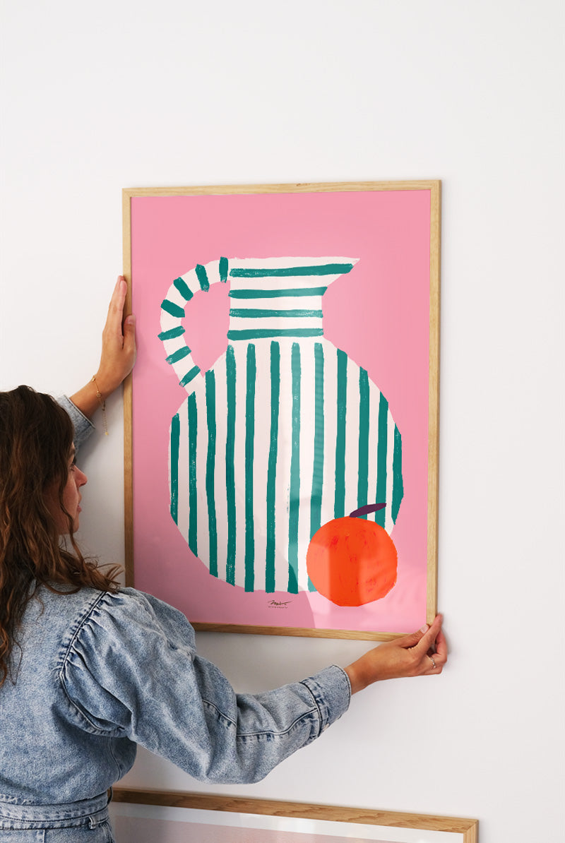 Druck - Striped Vase