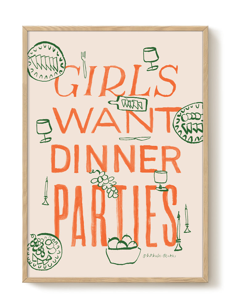 Druck - Girls Want Dinner Parties