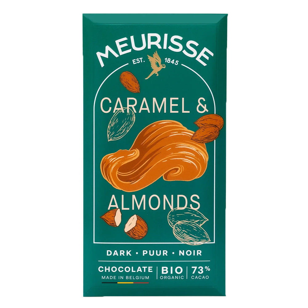 Dunkle Schokolade mit karamellisierten Mandeln - 100 g