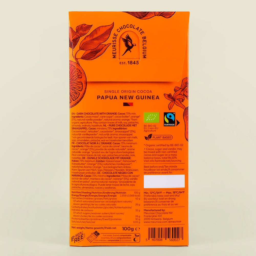 Dunkle Schokolade mit Orange - 100 g