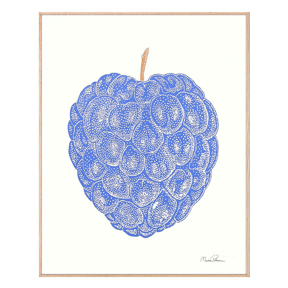 Druck - Brombeere blau/weiß
