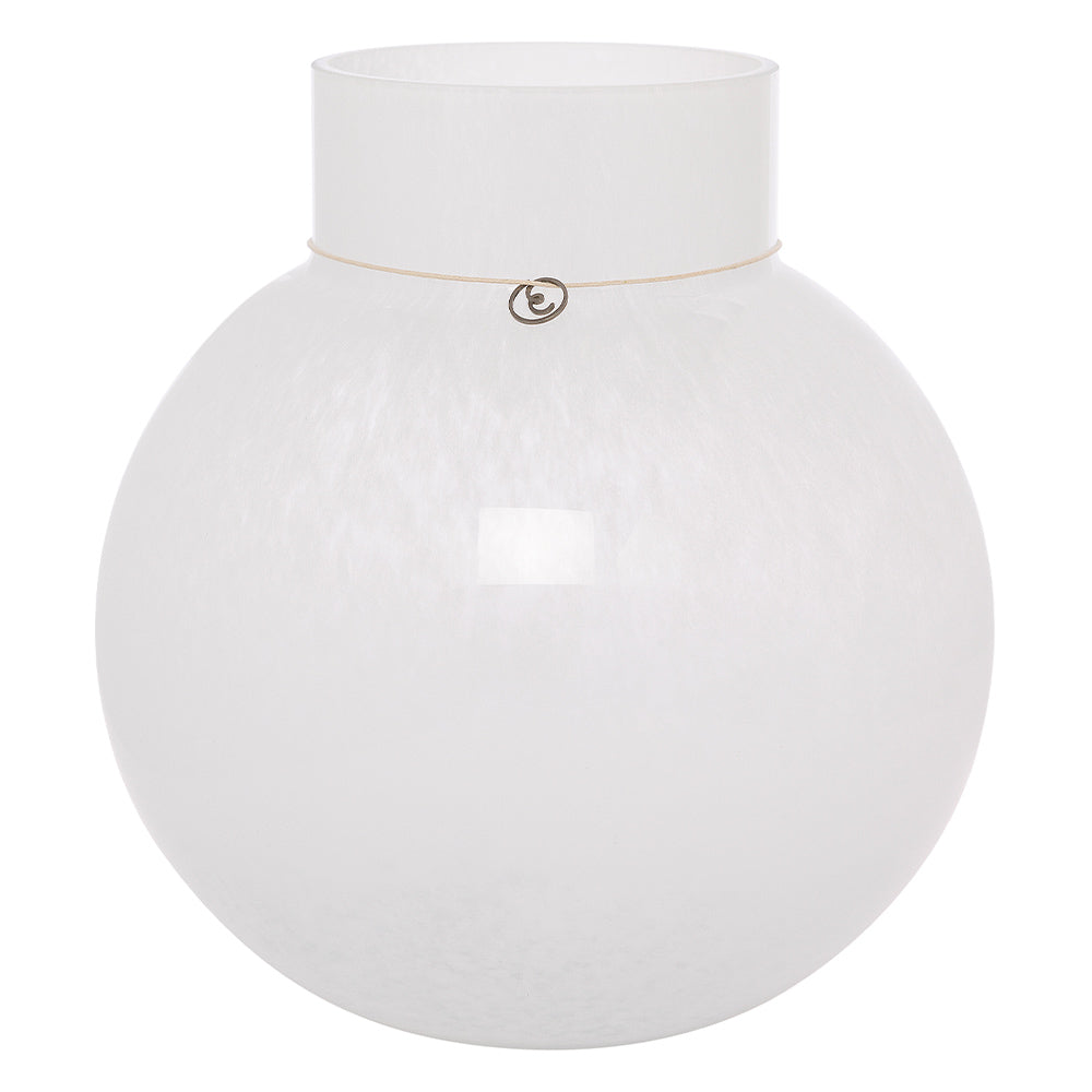 Kugelvase aus Glas - weiß