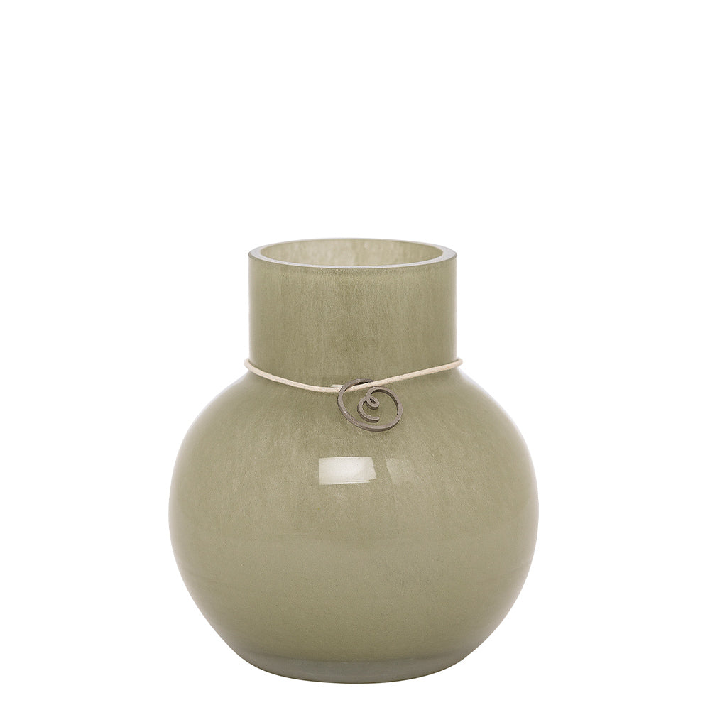 Kugelvase aus Glas - grün