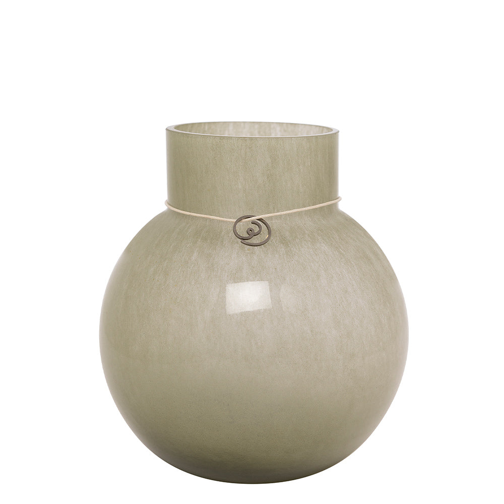 Kugelvase aus Glas - grün