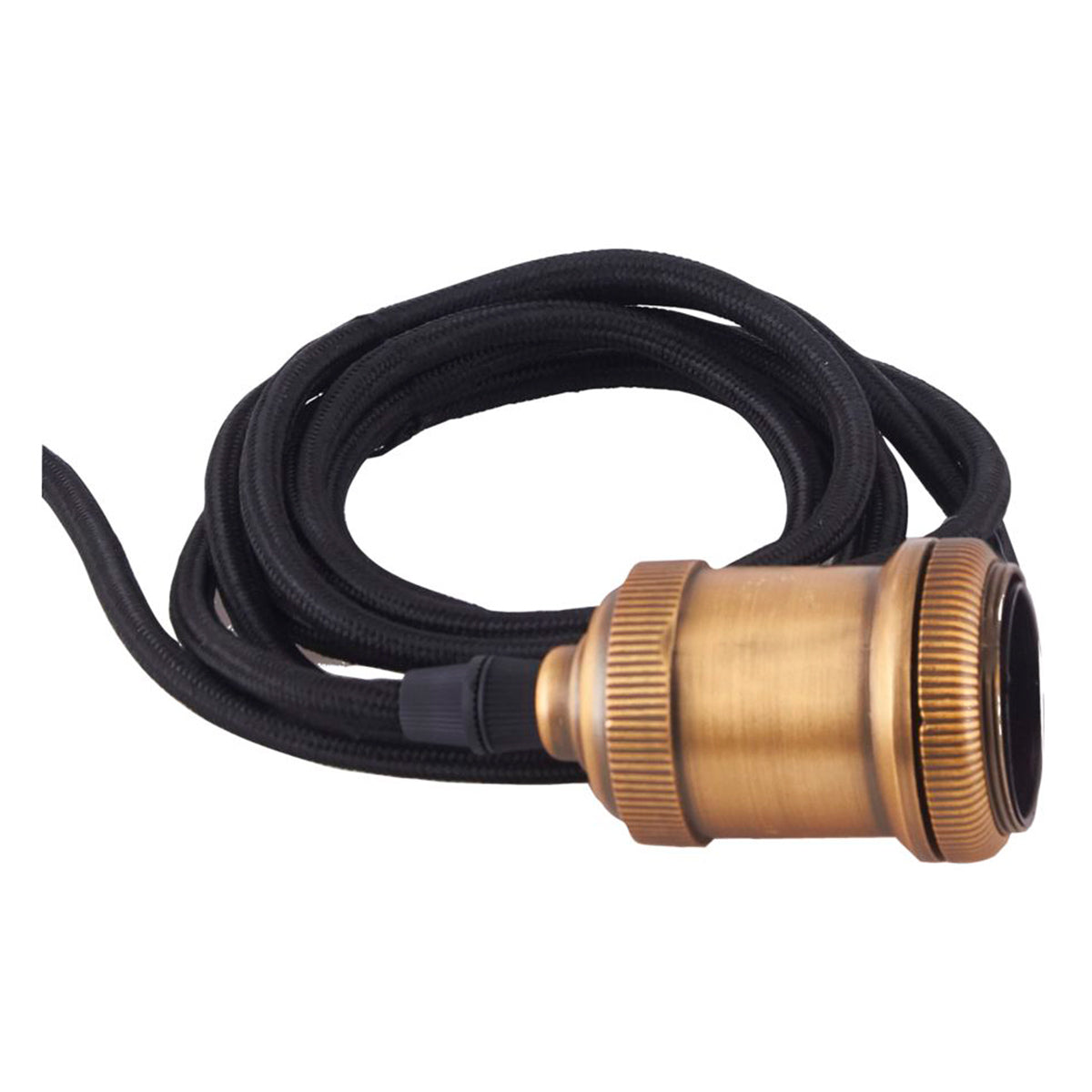 Stoffkabel mit Fassung Fly - messing E27