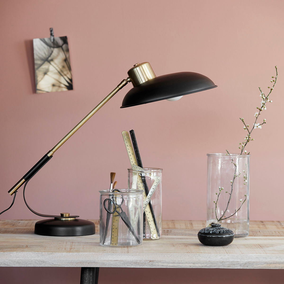 Tischlampe Art Deco - schwarz