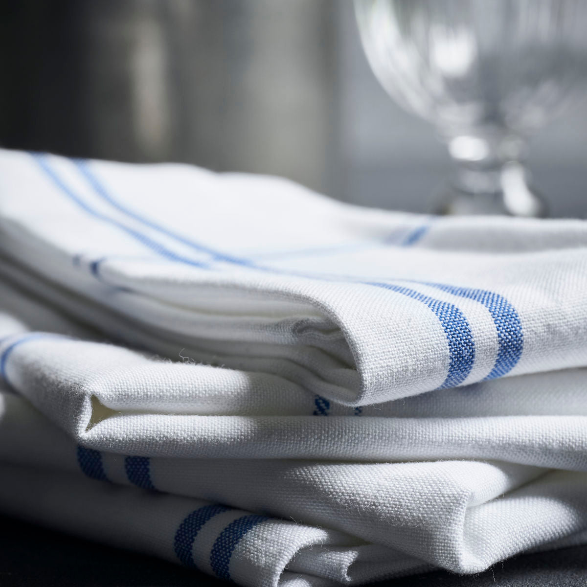 Servietten Amow - weiß/blau 4er Set