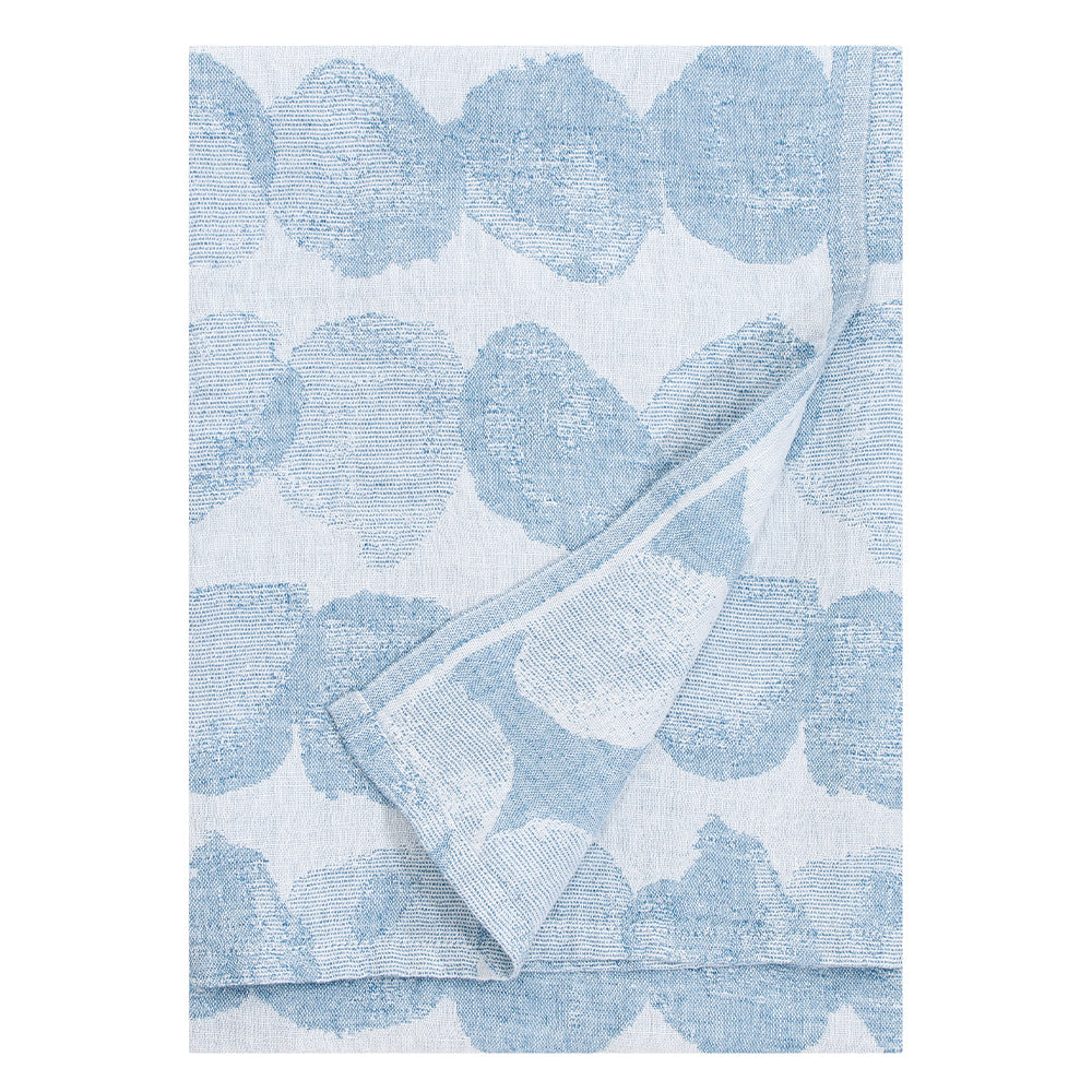 Strandtuch aus Leinen SADE - white-rainy blue