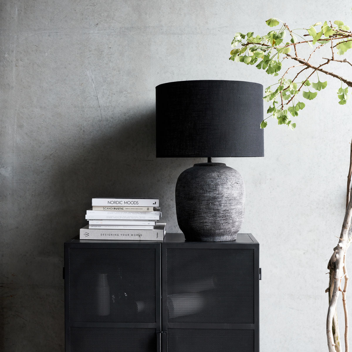 Tischlampe inkl. Lampenschirm Tahi - schwarz
