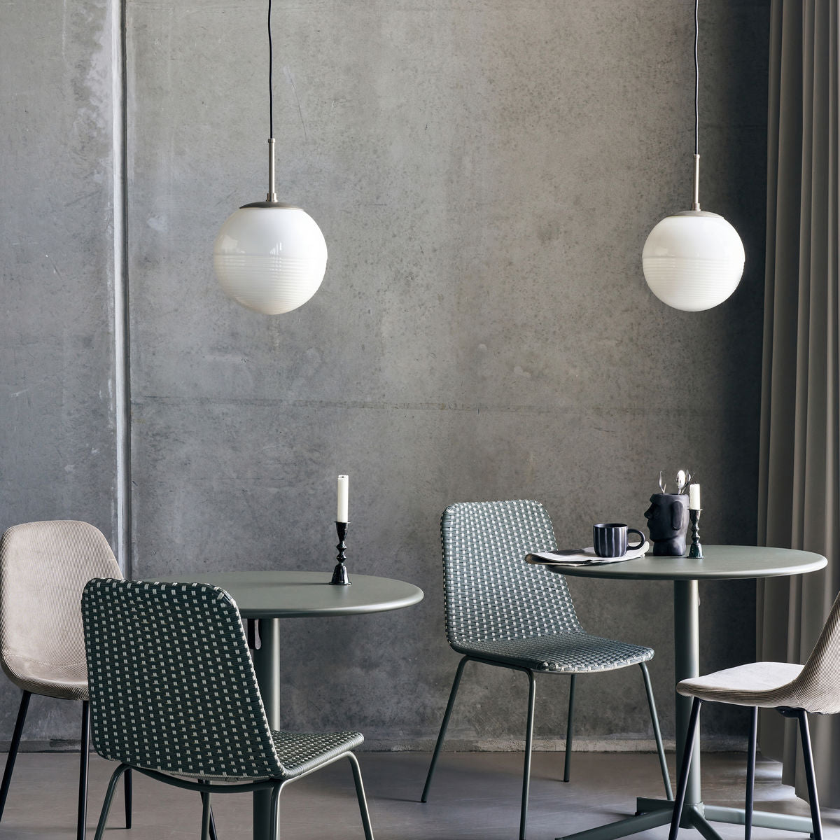 Lampe Halda - weiß/braun Ø 25 cm
