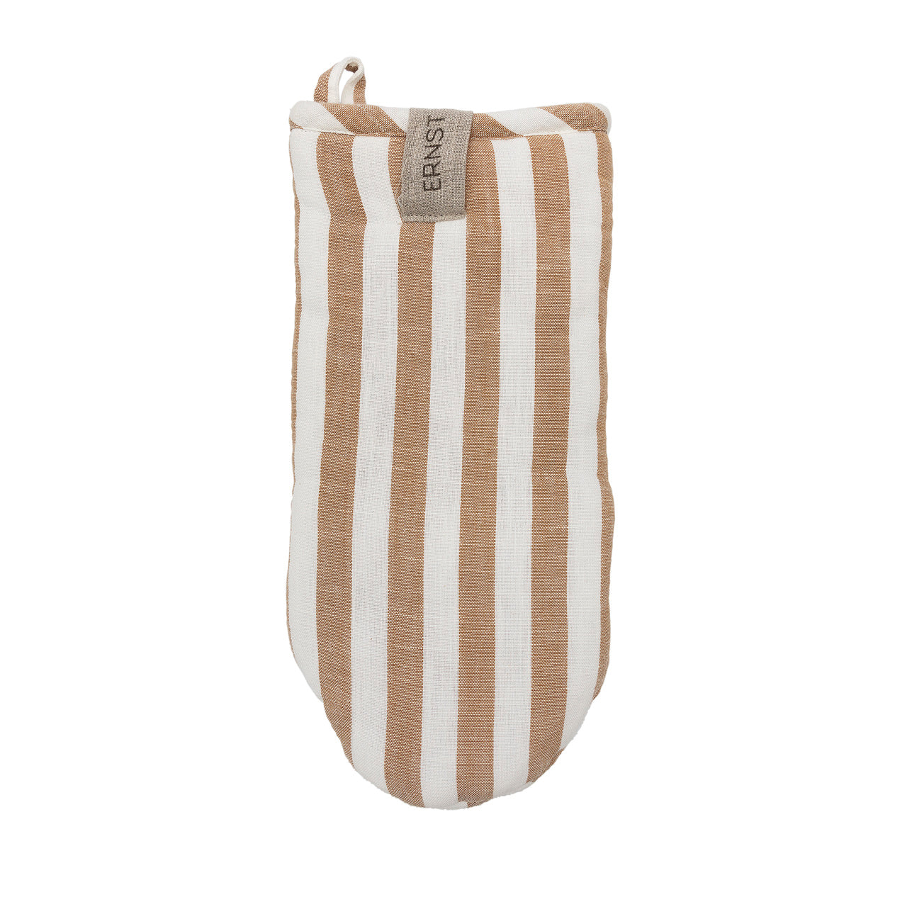 Ofenhandschuh - karamell/weiß gestreift