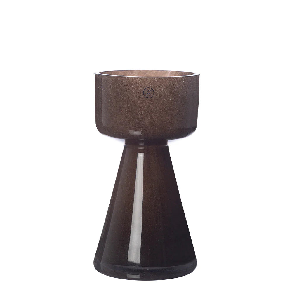 Hyazinthenvase aus Glas - braun