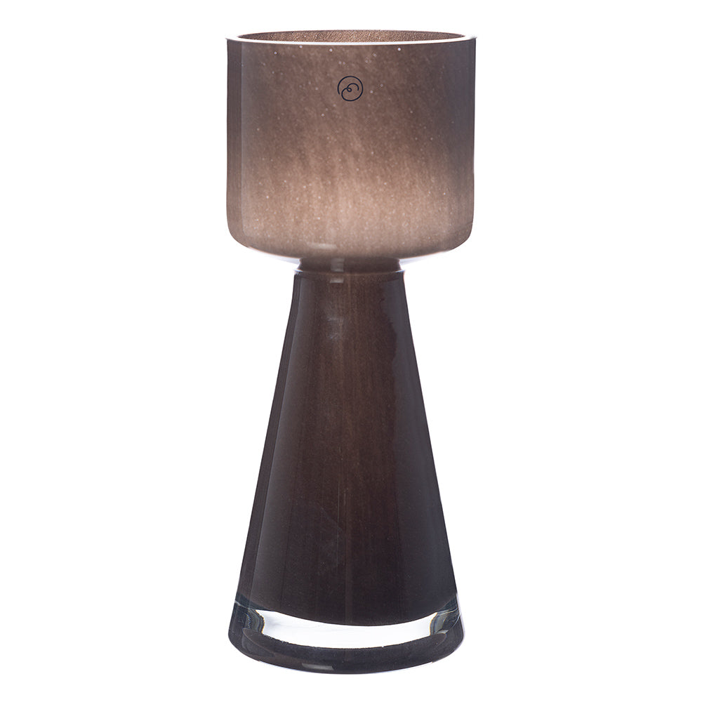 Hyazinthenvase aus Glas - braun