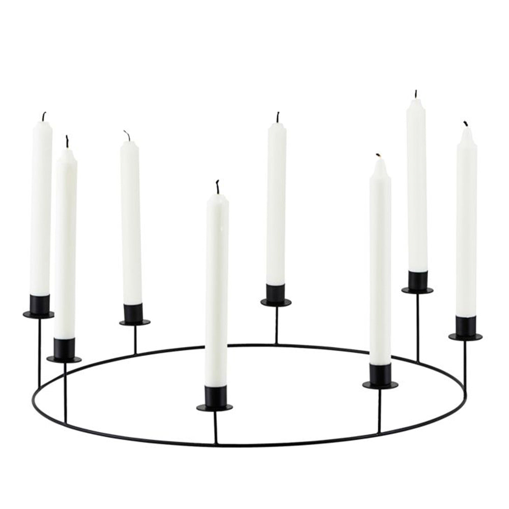 Kerzenhalter Ring - schwarz ø 50 cm