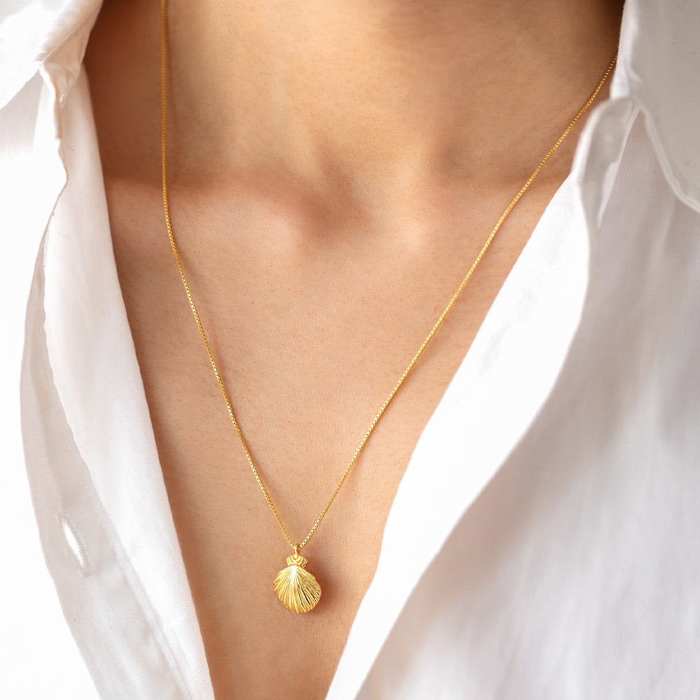 Halskette Beaches Shell - gold