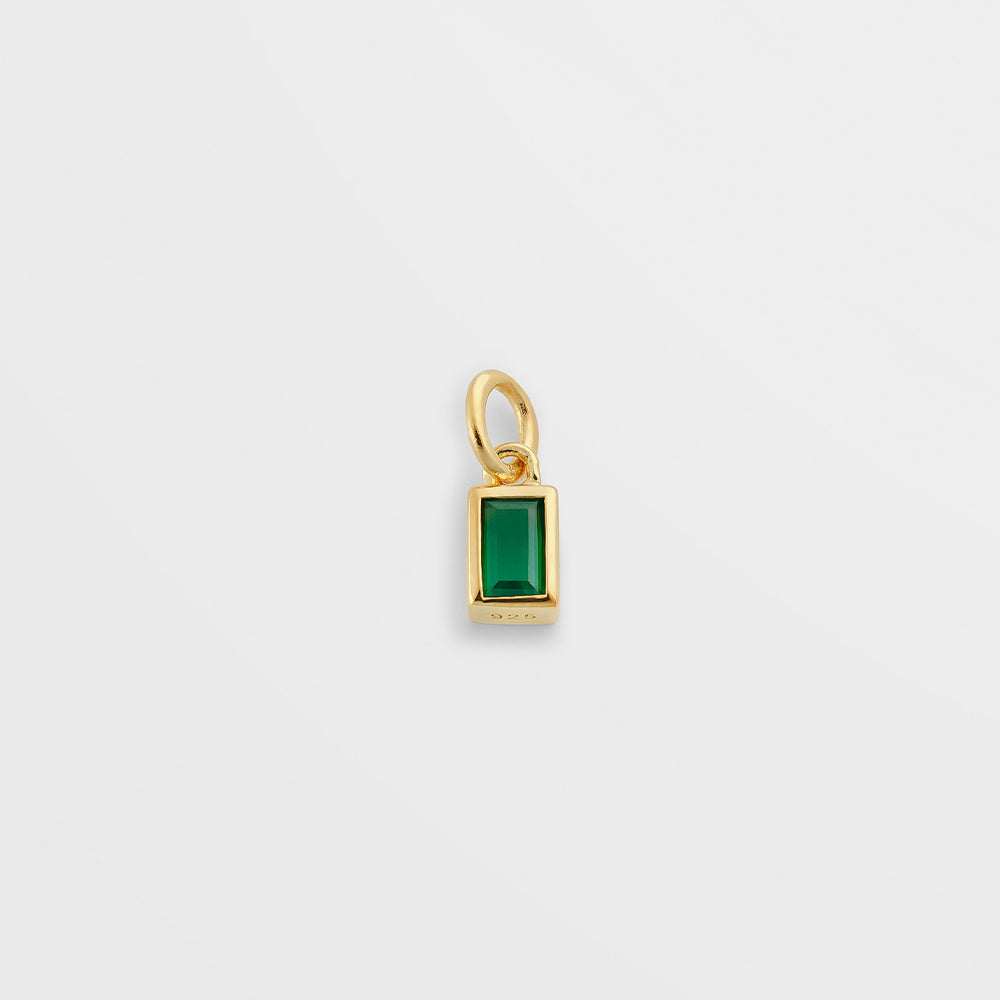 Anhänger Beloved Squared mit grünem Onyx - gold