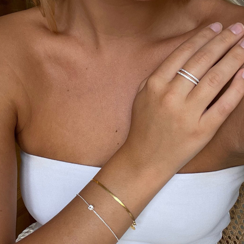 Armband Herringbone - gold Gr. M/L