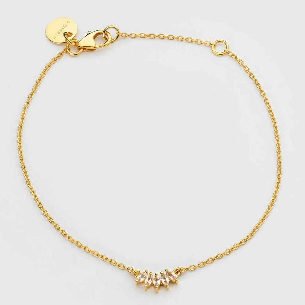 Armband Theodora - gold/weiß