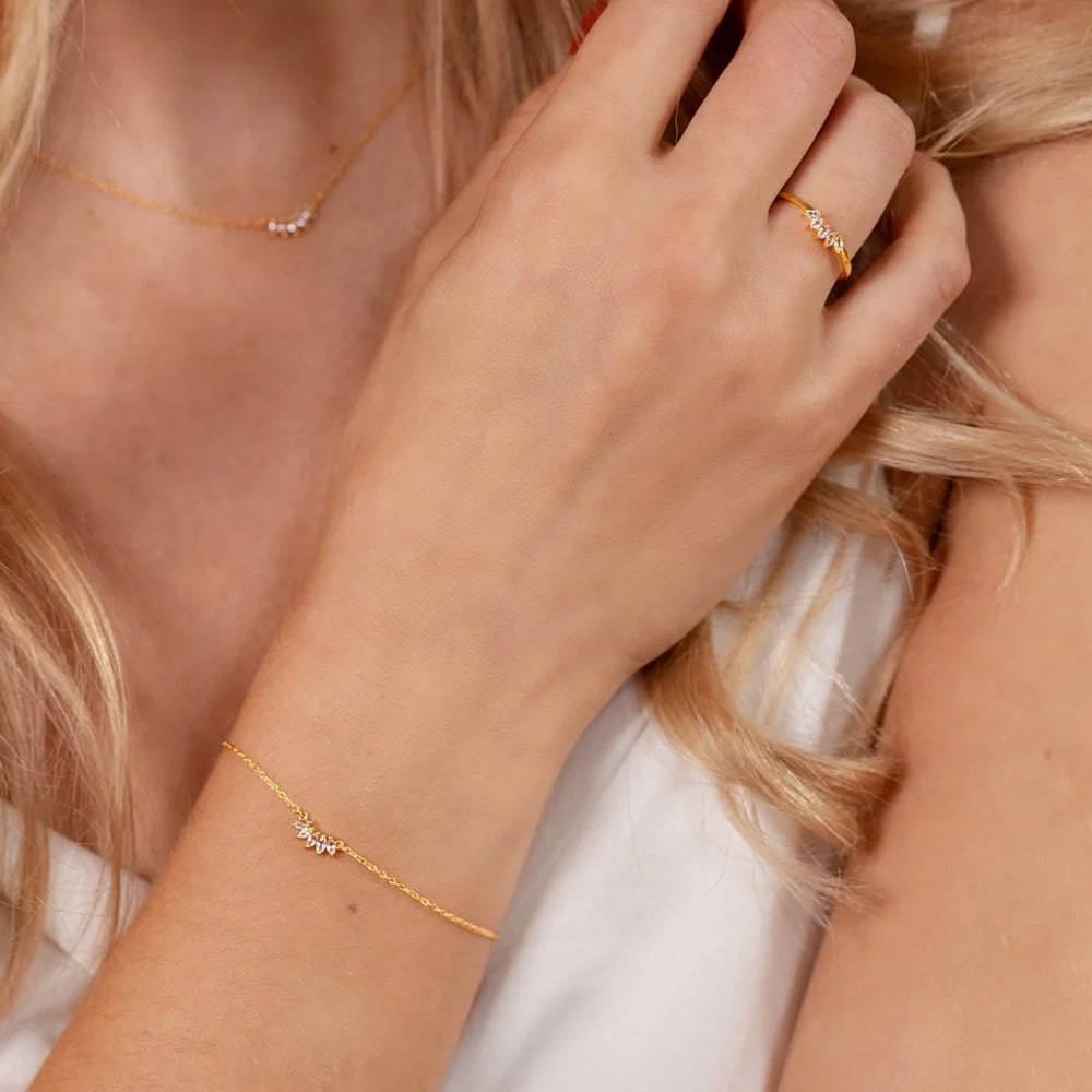 Armband Theodora - gold/weiß