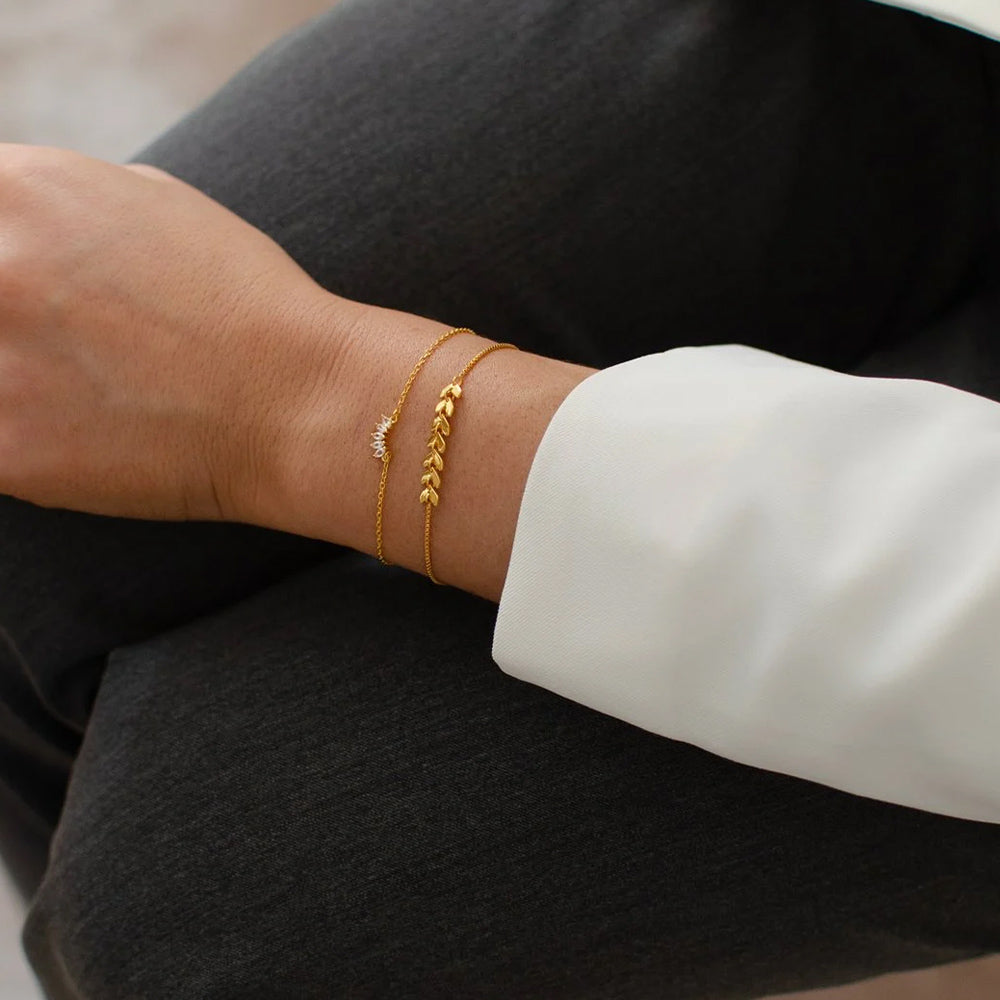 Armband Theodora - gold/weiß