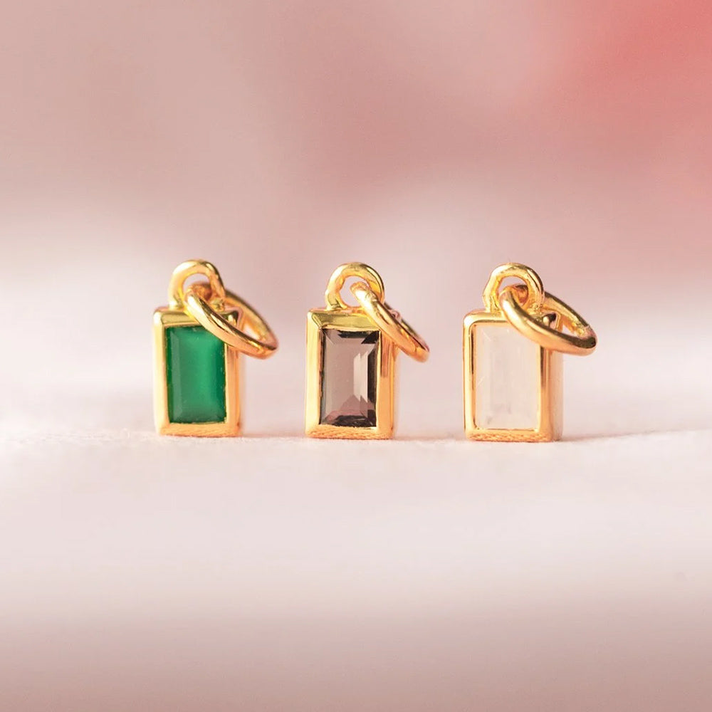 Anhänger Beloved Squared mit Rauchquartz - gold