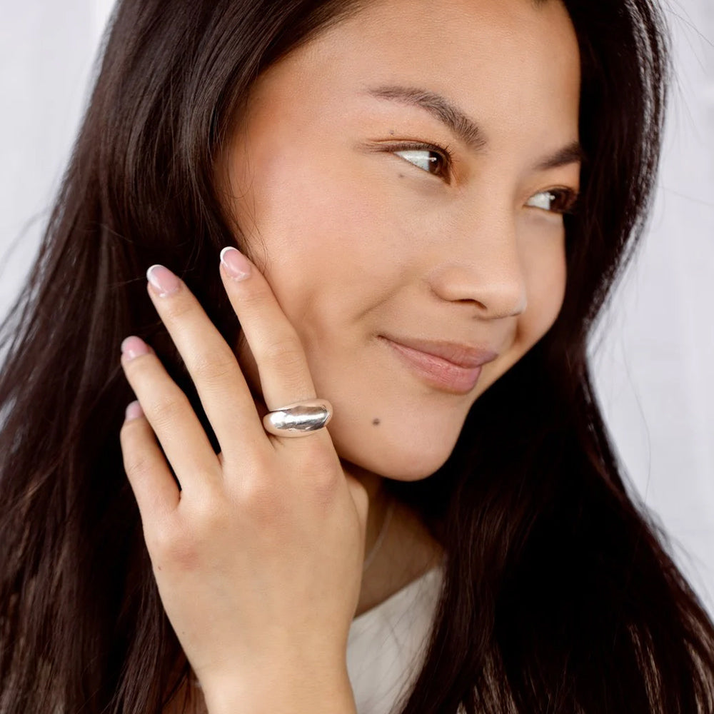 Ring Bolded Big - silber