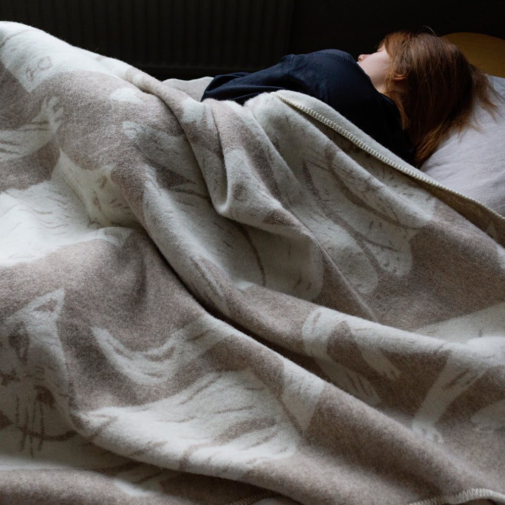 Wolldecke Kissanpäivät - beige-white