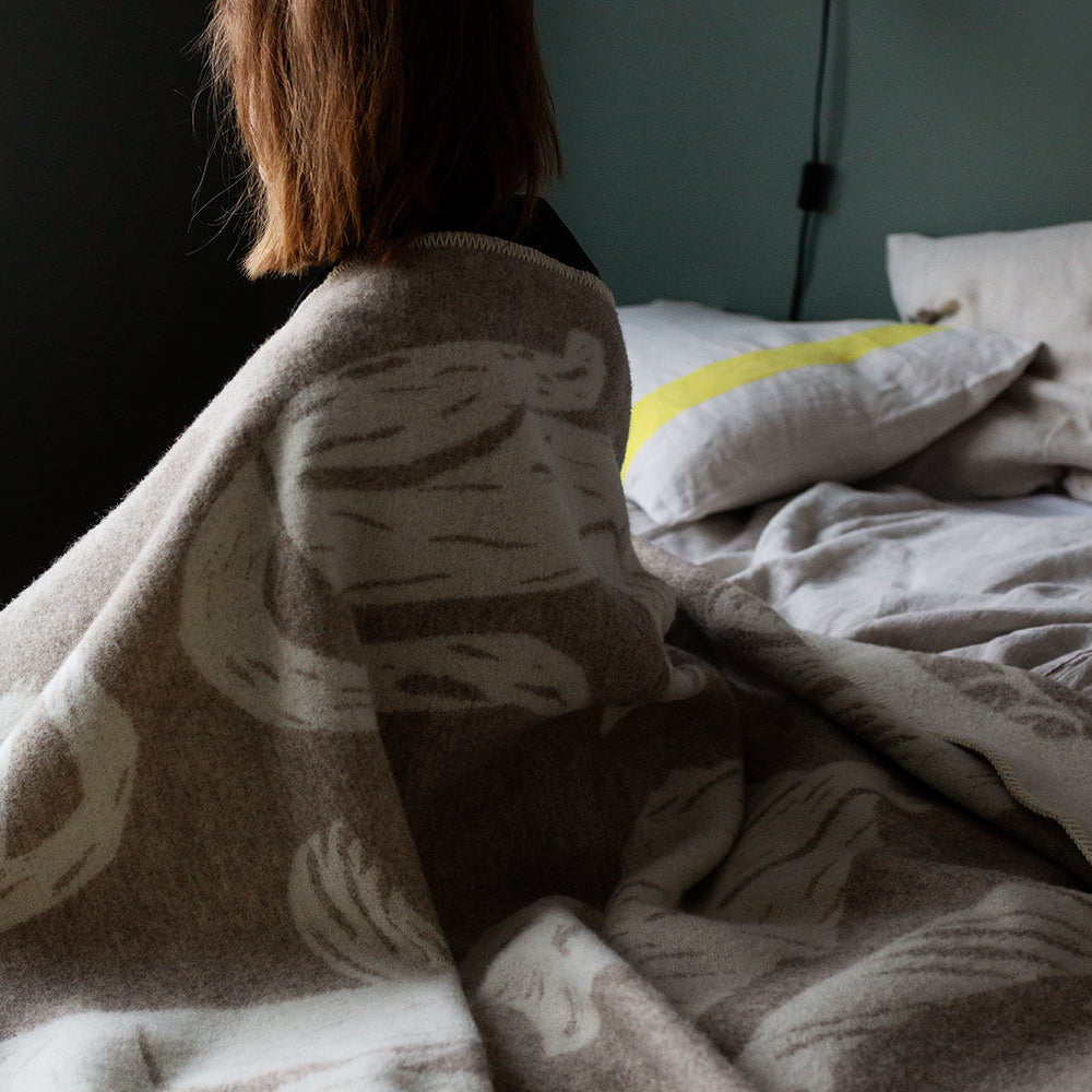 Wolldecke Kissanpäivät - beige-white