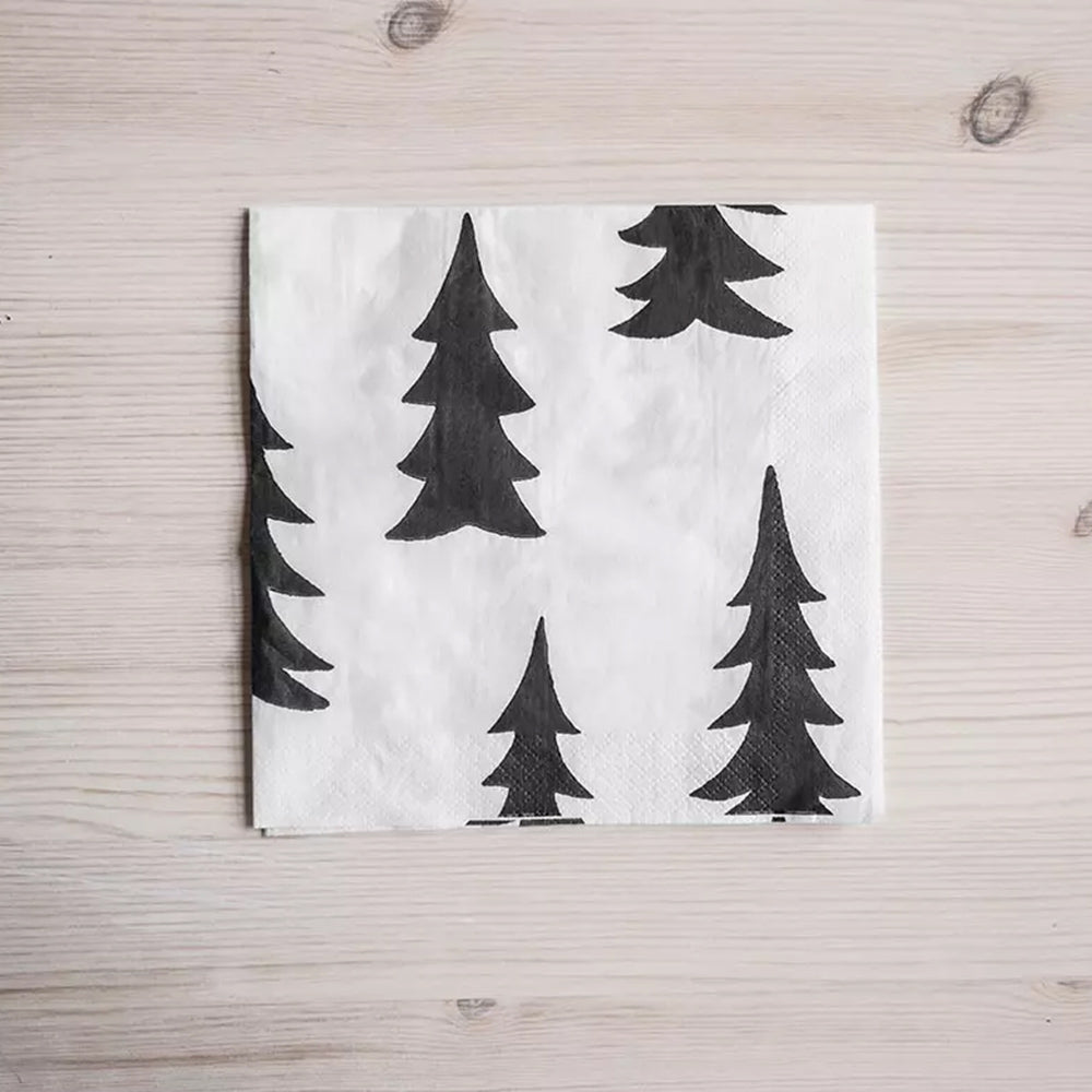 Papierservietten Gran - black 25 Stk.