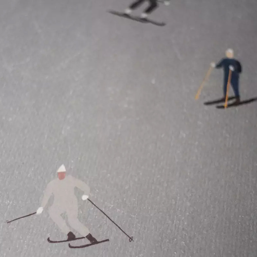 Druck Skifahrer - 50 x 70 cm