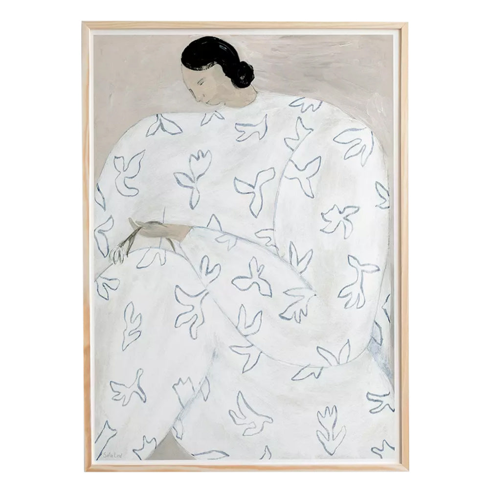 Druck White Flower - 50 x 70 cm