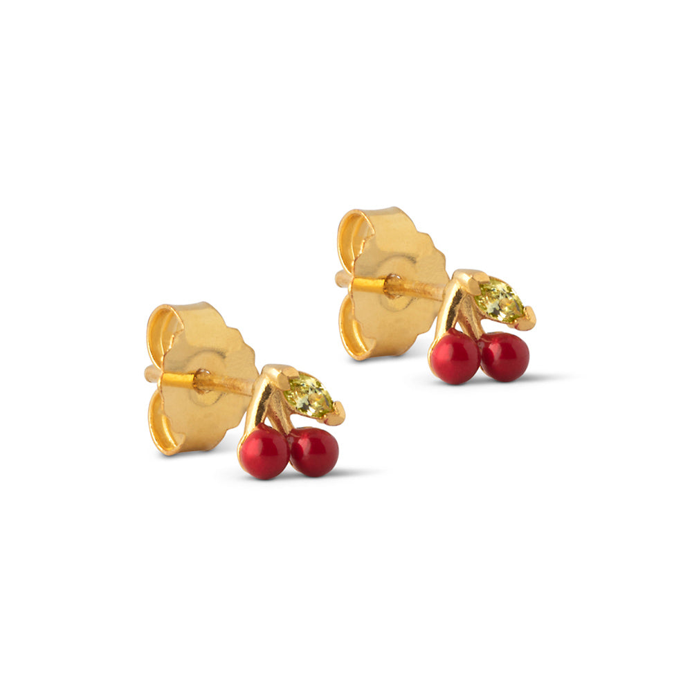 Ohrstecker Cherry - red/gold