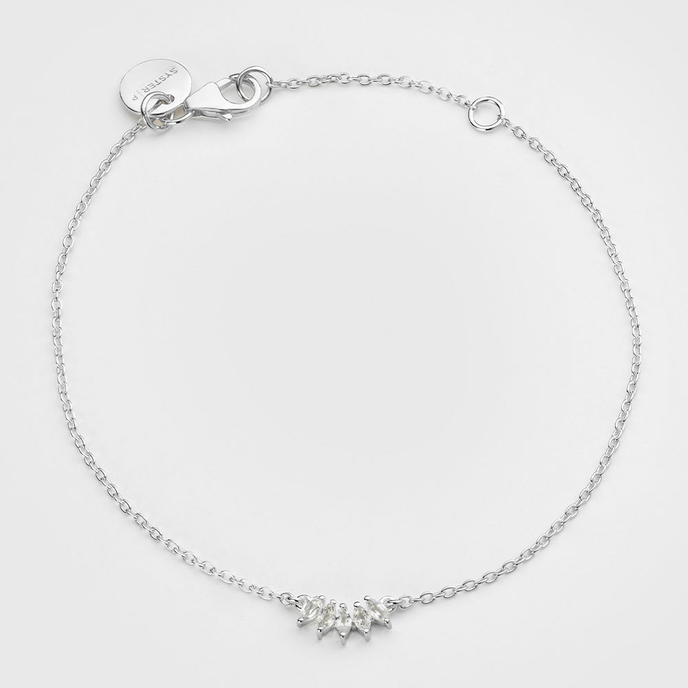 Armband Theodora - silber/weiß