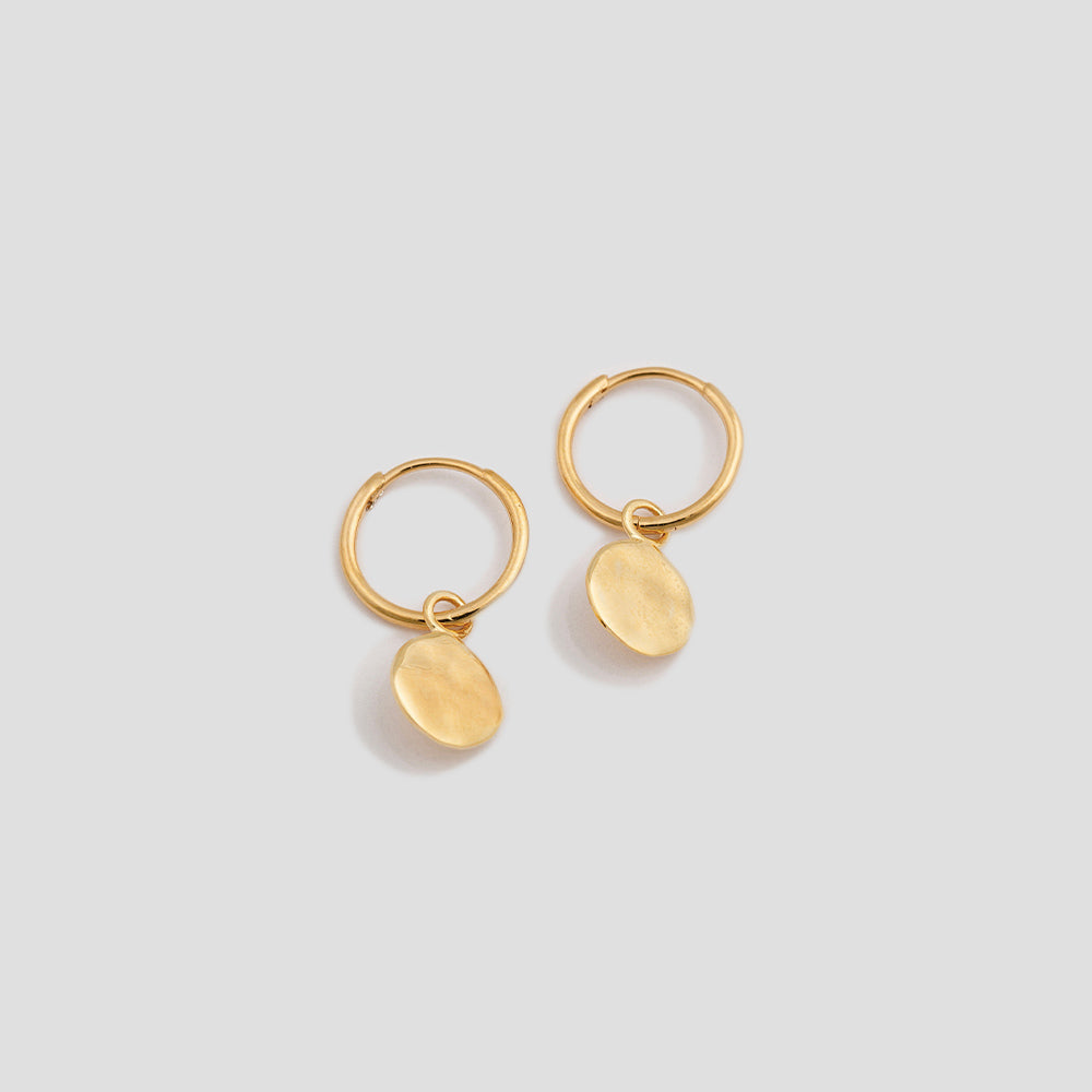 Ohrringe Minimalistica Hammered - gold