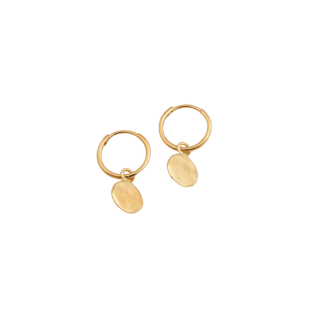 Ohrringe Minimalistica Hammered - gold